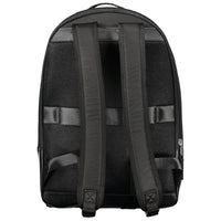 Tommy Hilfiger Elegant Black Laptop Backpack with Contrasting Details