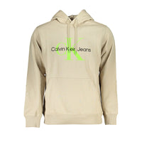 Calvin Klein Beige Hooded Cotton Sweatshirt