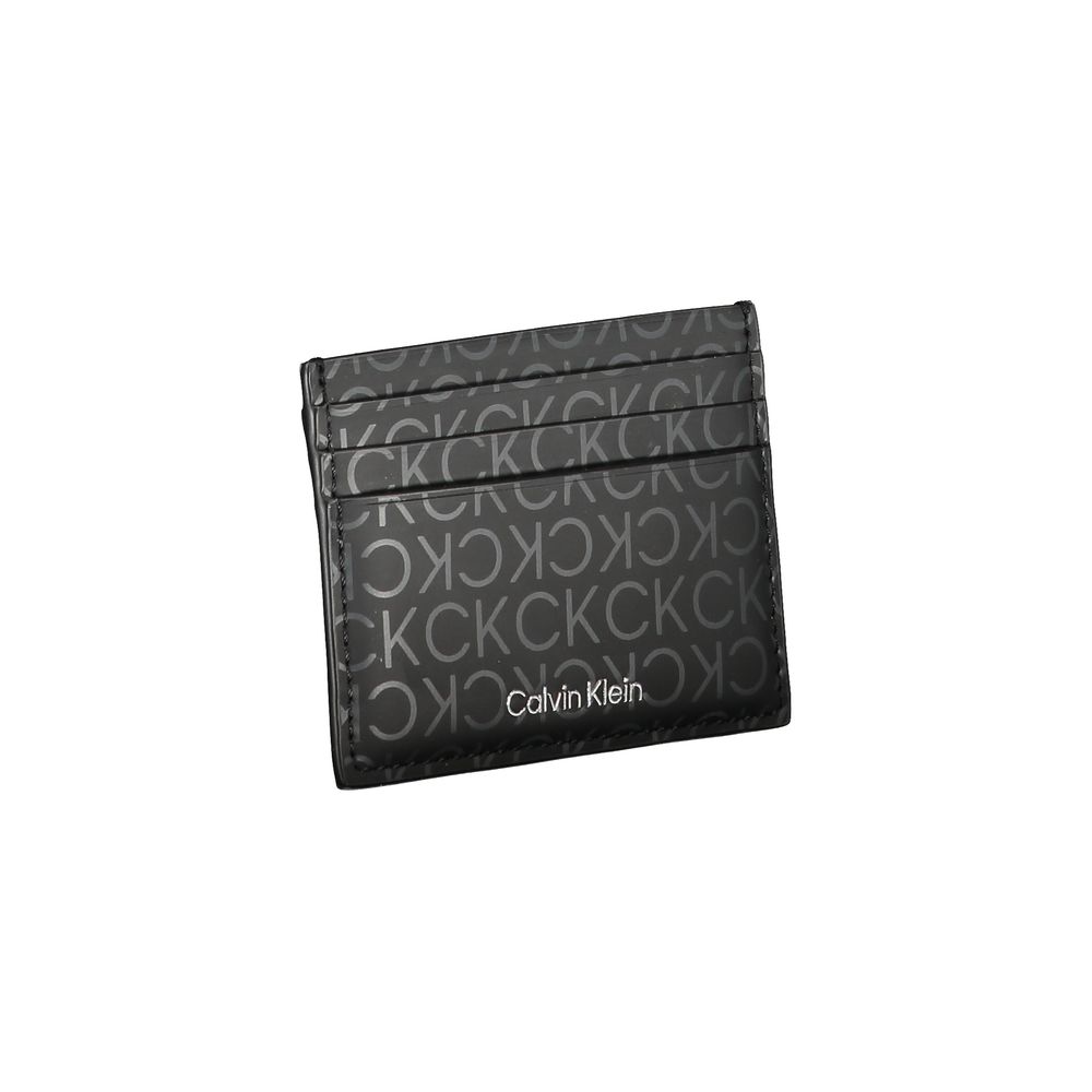 Calvin Klein Sleek Black Card Holder with Contrast Detailing