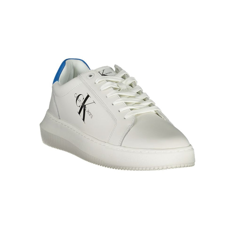 Calvin Klein Sleek White Contrast Sneakers with Eco-Friendly Twist