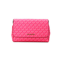 Michael Kors Jet Set Medium Electric Pink Convertible Pouchette Crossbody Bag