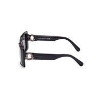 Moncler Chic Rectangular Black Lens Sunglasses