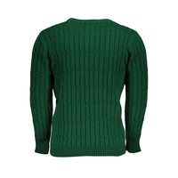 U.S. Grand Polo Elegant Crew Neck Twisted Green Sweater