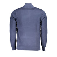 U.S. Grand Polo Elegant Blue Half-Zip Sweater