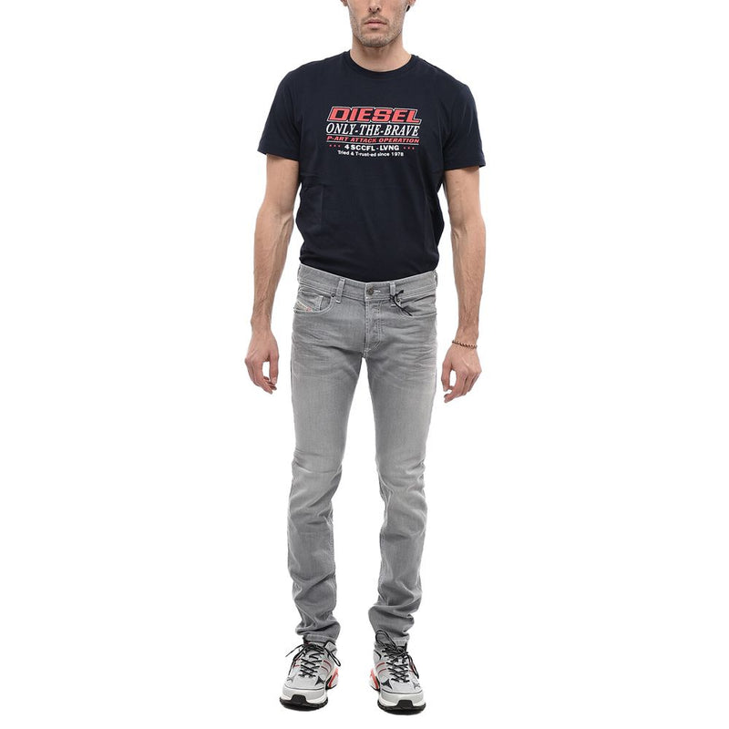 Diesel Gray Cotton Jeans & Pant