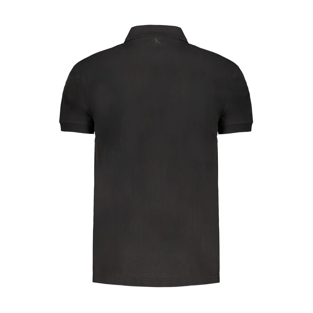 Calvin Klein Black Cotton Polo Shirt