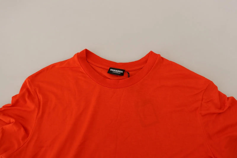 Dsquared² Orange Modal Short Sleeves Crewneck T-shirt