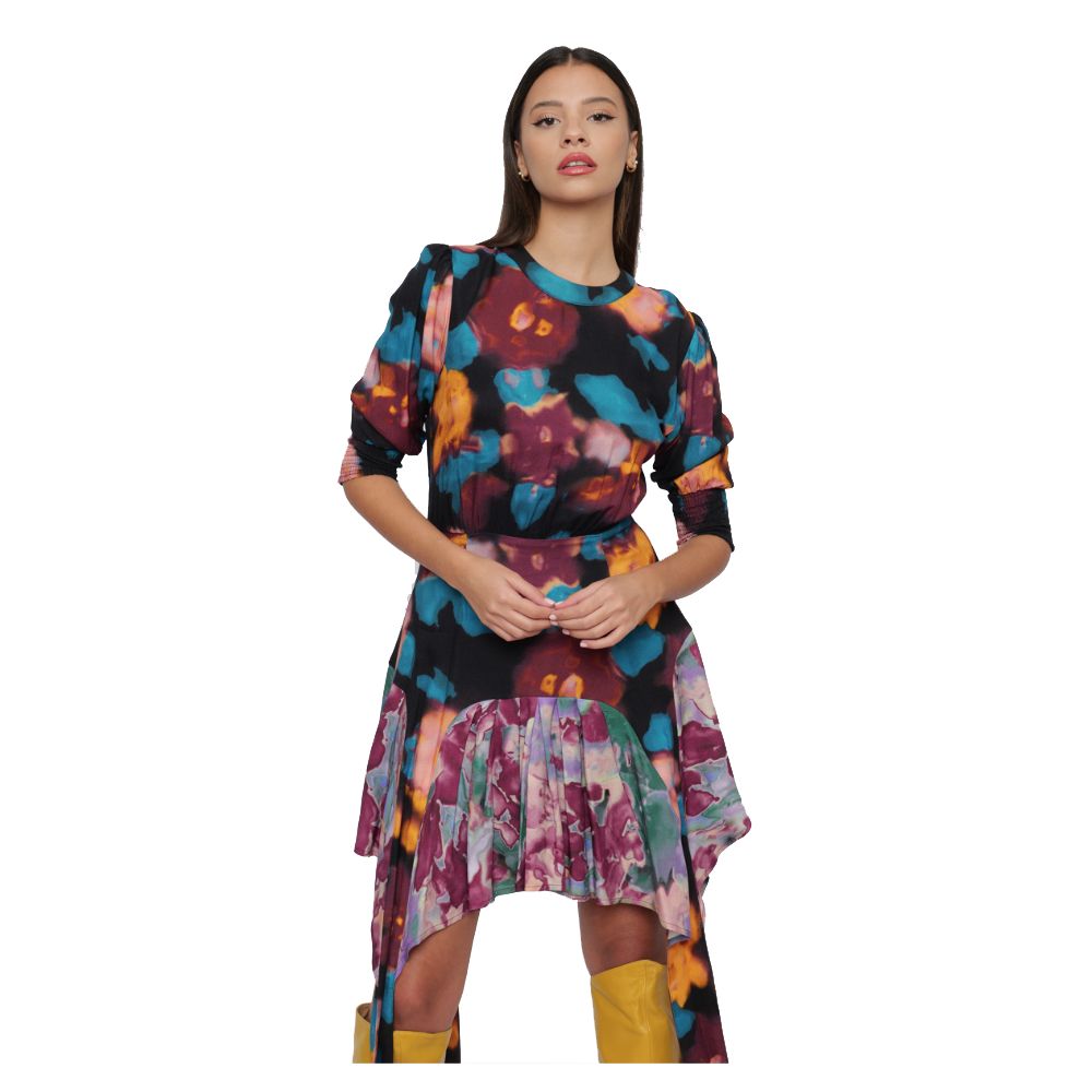 Mar De Margaritas Multicolor Viscose Dress