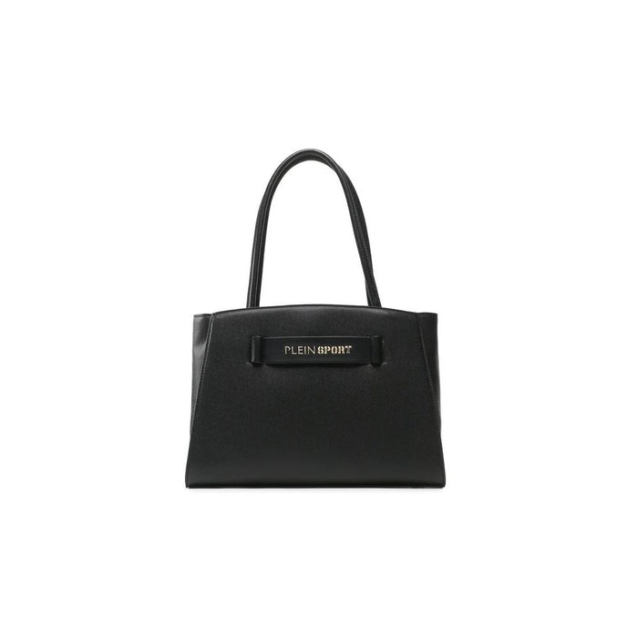 Plein Sport Chic Ebony Tote with Silver Logo Accent