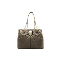 Plein Sport Elegant Faux Leather Gold-Chain Tote