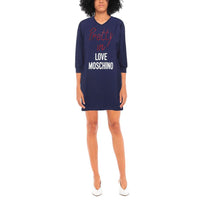 Love Moschino Blue Cotton Women Dress