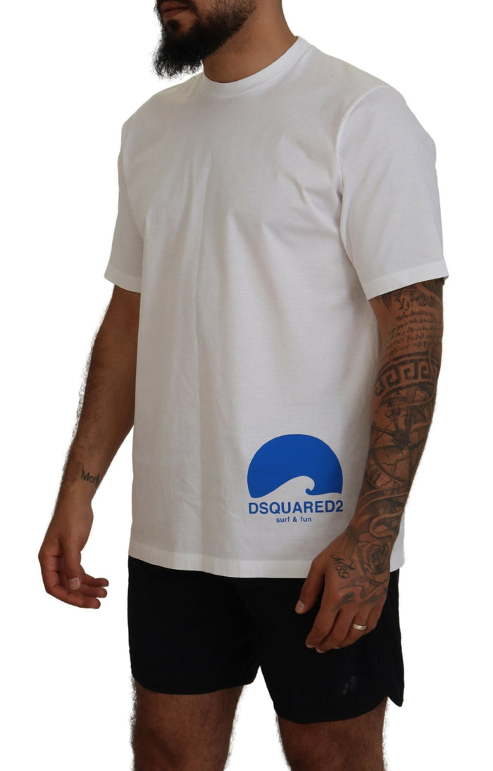 Dsquared² White Cotton Short Sleeves Crewneck T-shirt