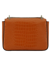 Jimmy Choo Amber Orange Leather Shoulder Bag