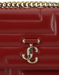 Jimmy Choo Dark Red Leather Shoulder Bag