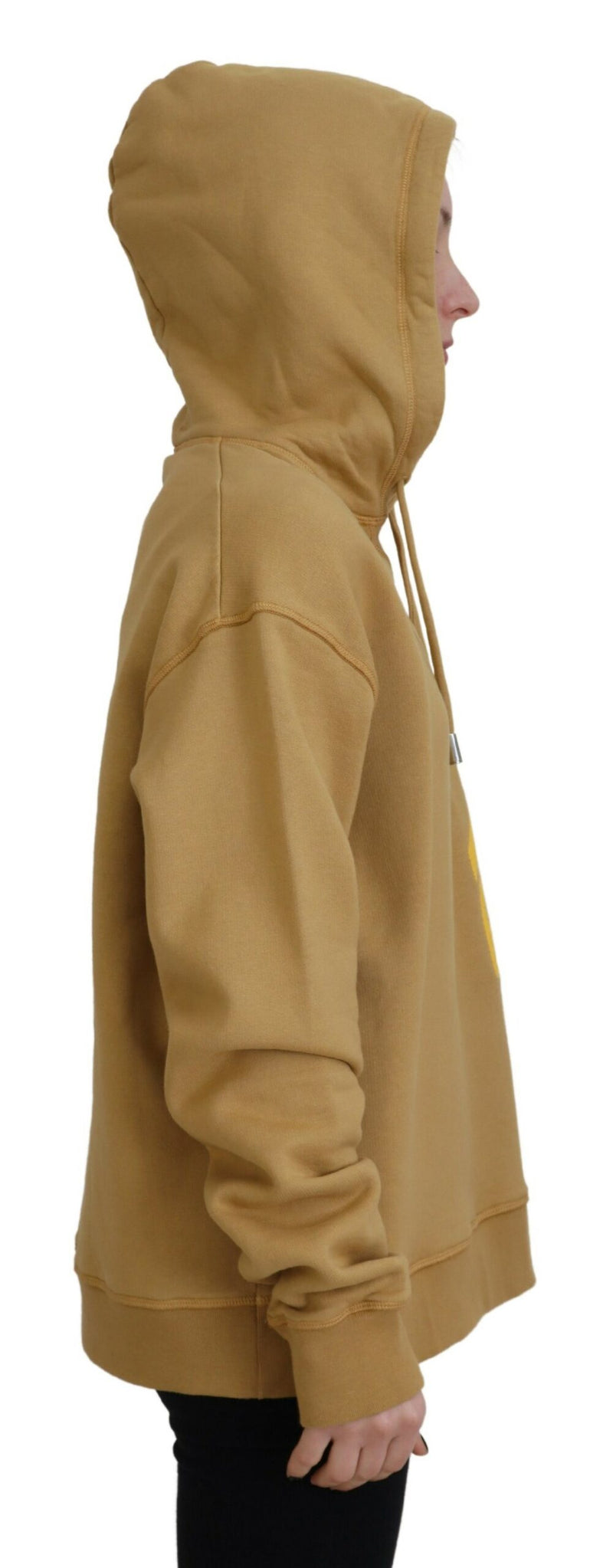 Dsquared² Brown Logo Printed Hooded Long Sleeve Sweater