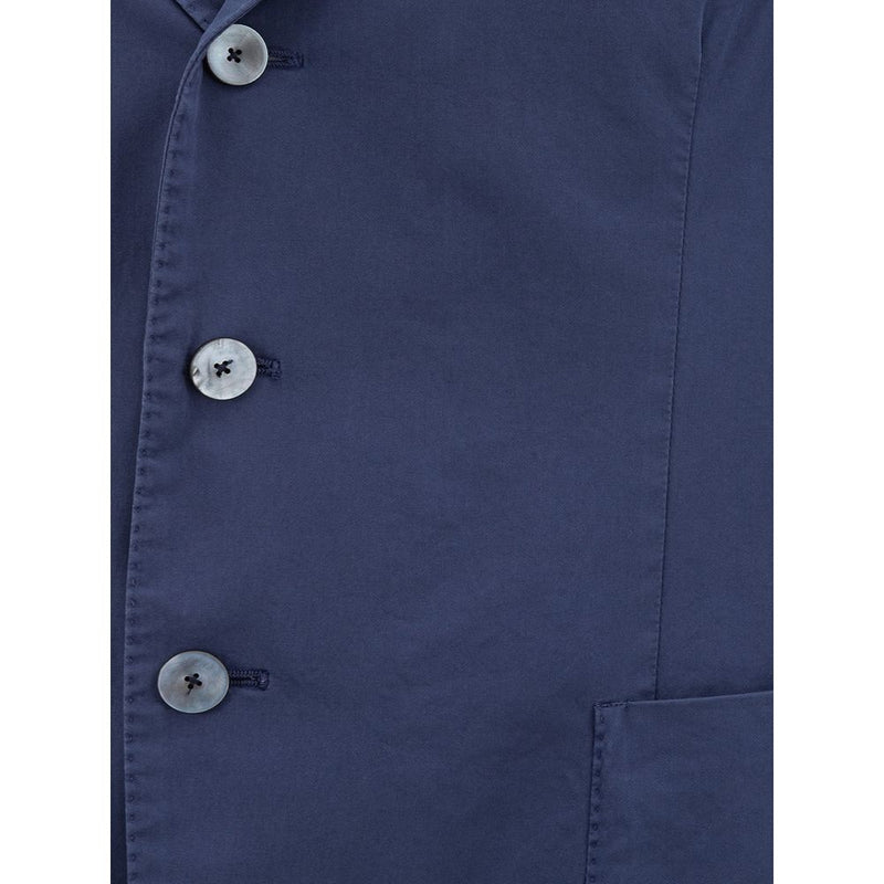 Pal Zileri Elegant Italian Blue Cotton Jacket