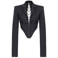 PINKO Black Viscose Suits & Blazer