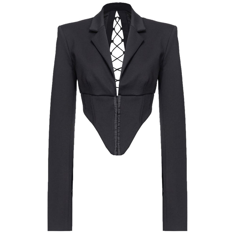 PINKO Black Viscose Suits & Blazer