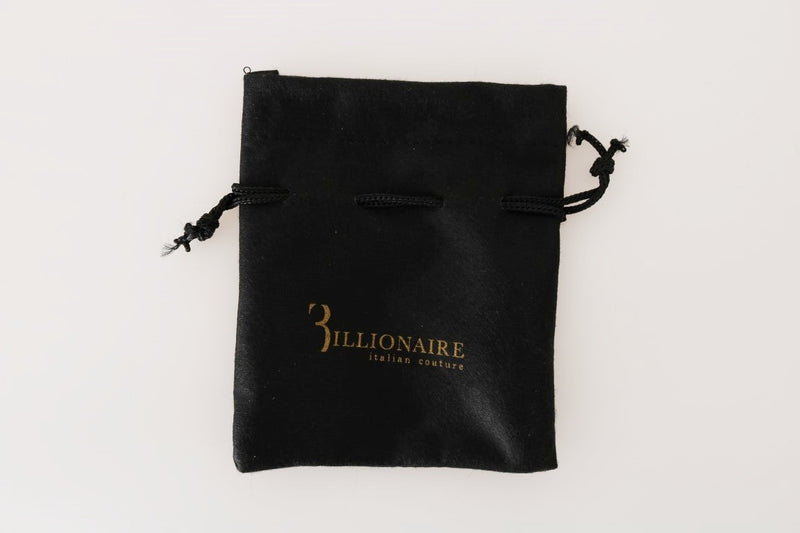 Billionaire Italian Couture Exquisite Black Leather Men's Wallet