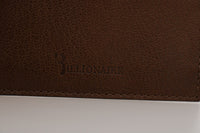 Billionaire Italian Couture Elegant Leather Men's Wallet in Brown