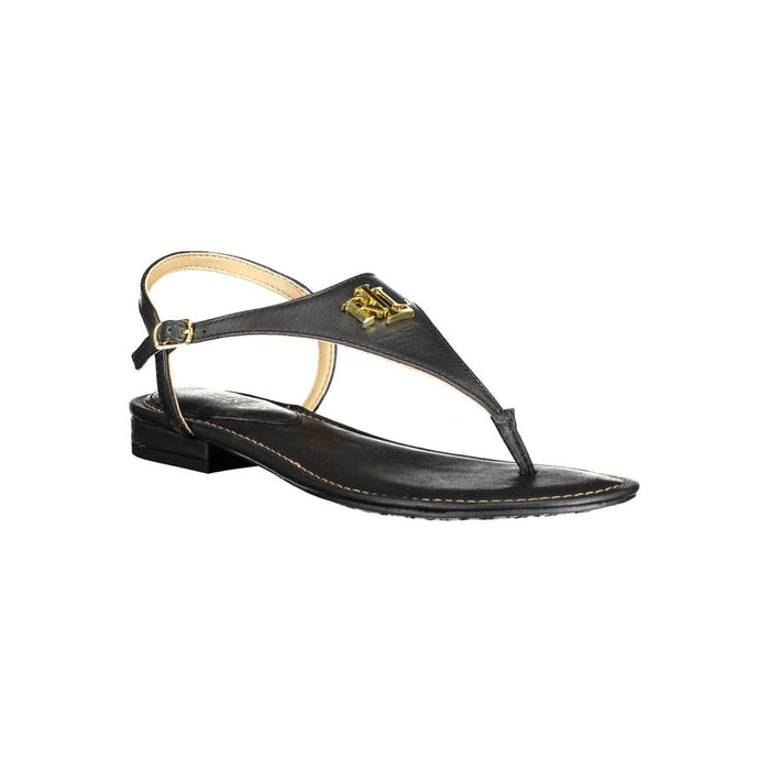 Ralph Lauren Black Leather Sandal