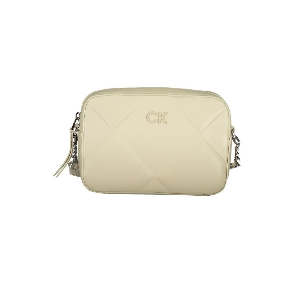 Calvin Klein Beige Cotton Handbag