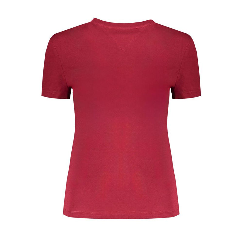 Tommy Hilfiger Red Cotton Tops & T-Shirt