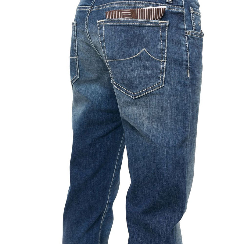 Jacob Cohen Blue Cotton Jeans & Pant