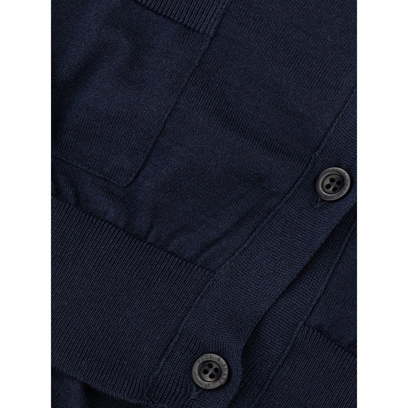 Paul & Shark Blue Cotton Cardigan