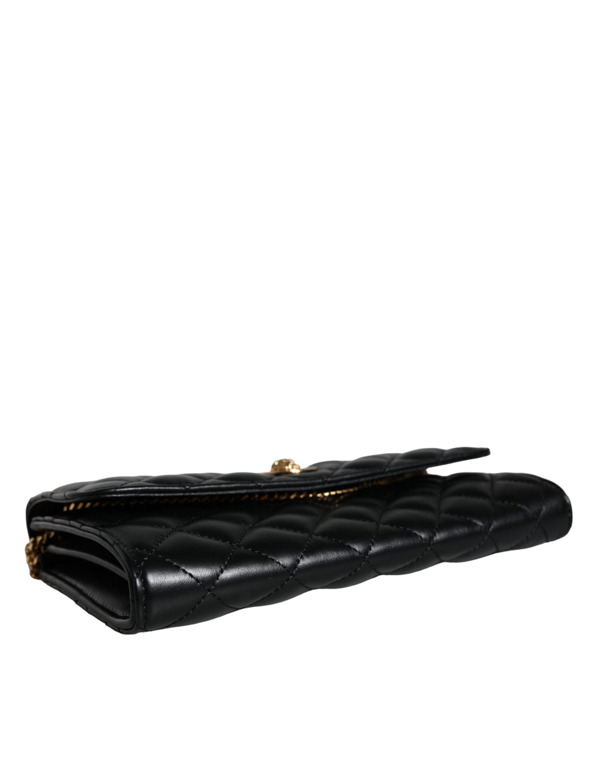 Versace Black Quilted Nappa Leather Crossbody Shoulder Bag