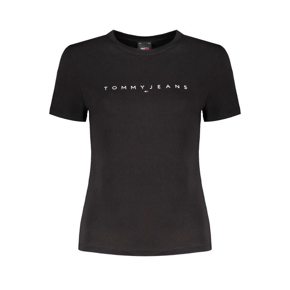 Tommy Hilfiger Black Cotton Tops & T-Shirt