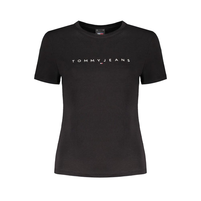 Tommy Hilfiger Black Cotton Tops & T-Shirt