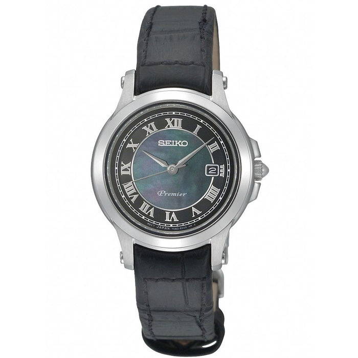 Seiko Black Leather Watch