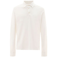 Corneliani White Cotton Polo Shirt