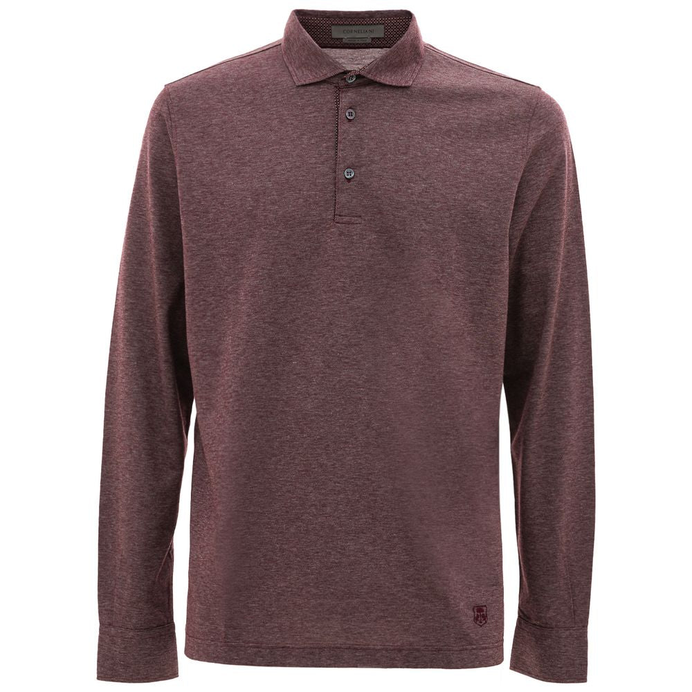 Corneliani Purple Cotton Polo Shirt