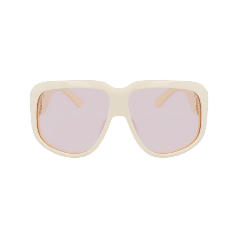 Longchamp White Acetate Sunglasses