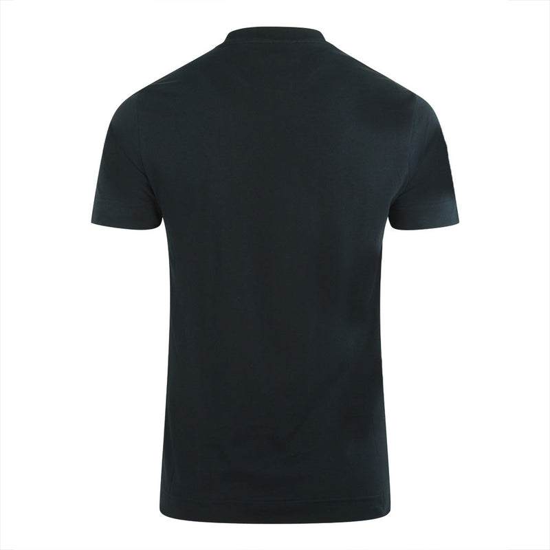 Emporio Armani EA Italian Flag Logo Black T-Shirt - Nova Clothing