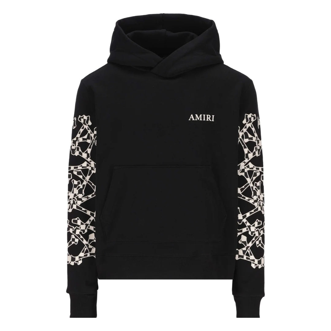 Amiri Checkered Bones Black Hoodie