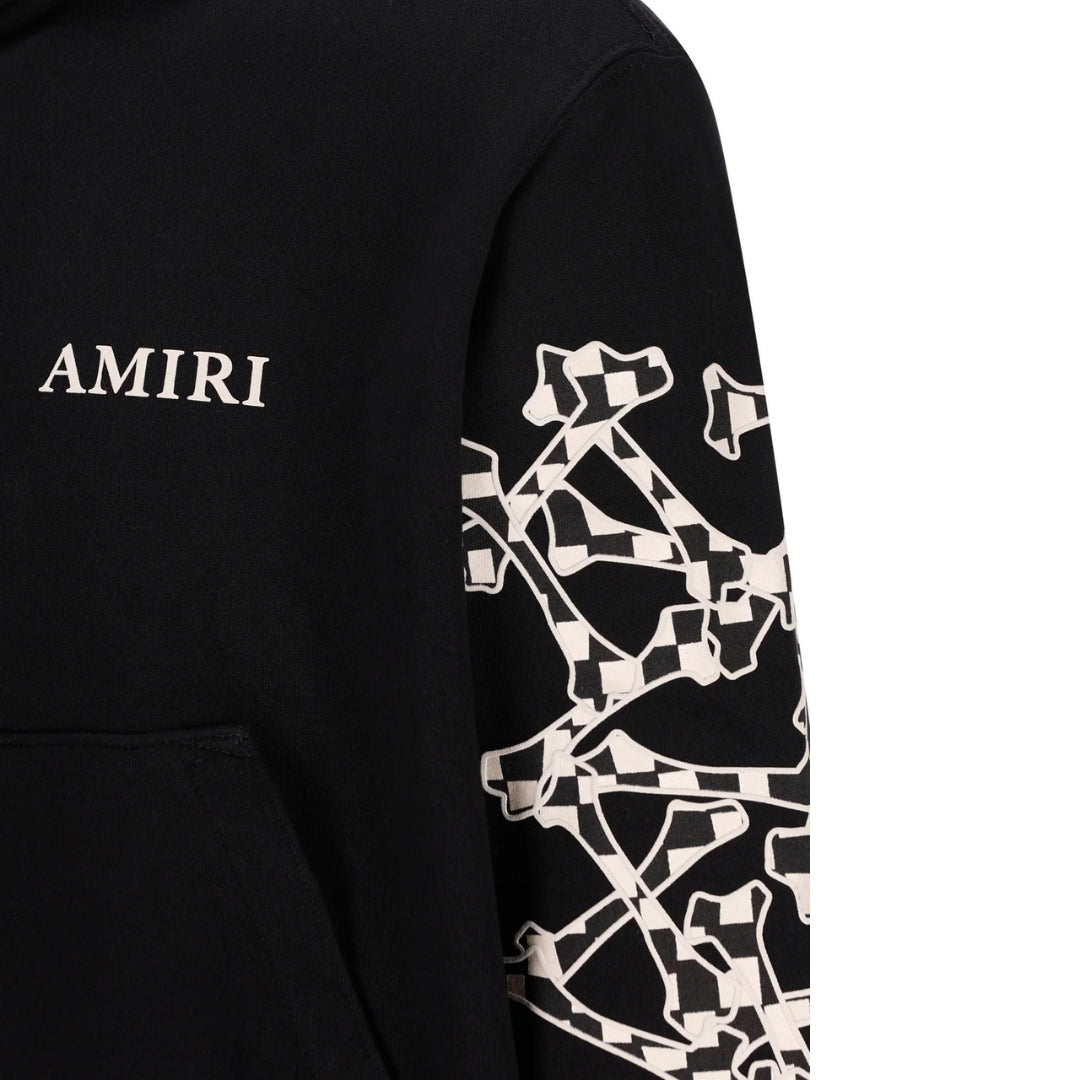 Amiri Checkered Bones Black Hoodie