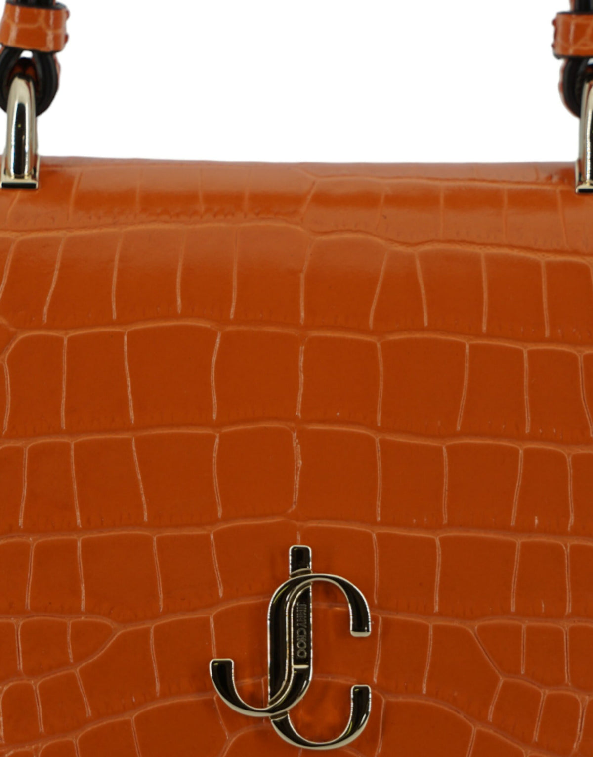 Jimmy Choo Orange Leather Top Handle and Shoulder Bag