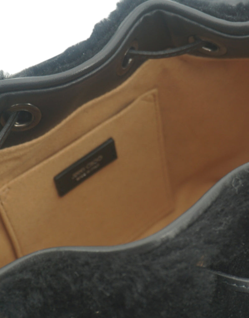 Jimmy Choo Black Leather Top Handle and Shoulder Bag