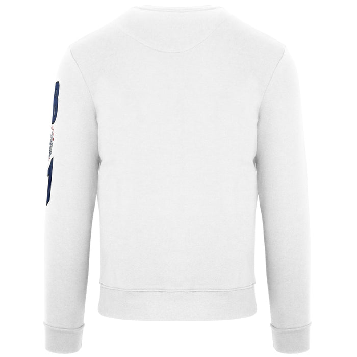 Aquascutum Embossed Circle Small Logo White Sweatshirt S