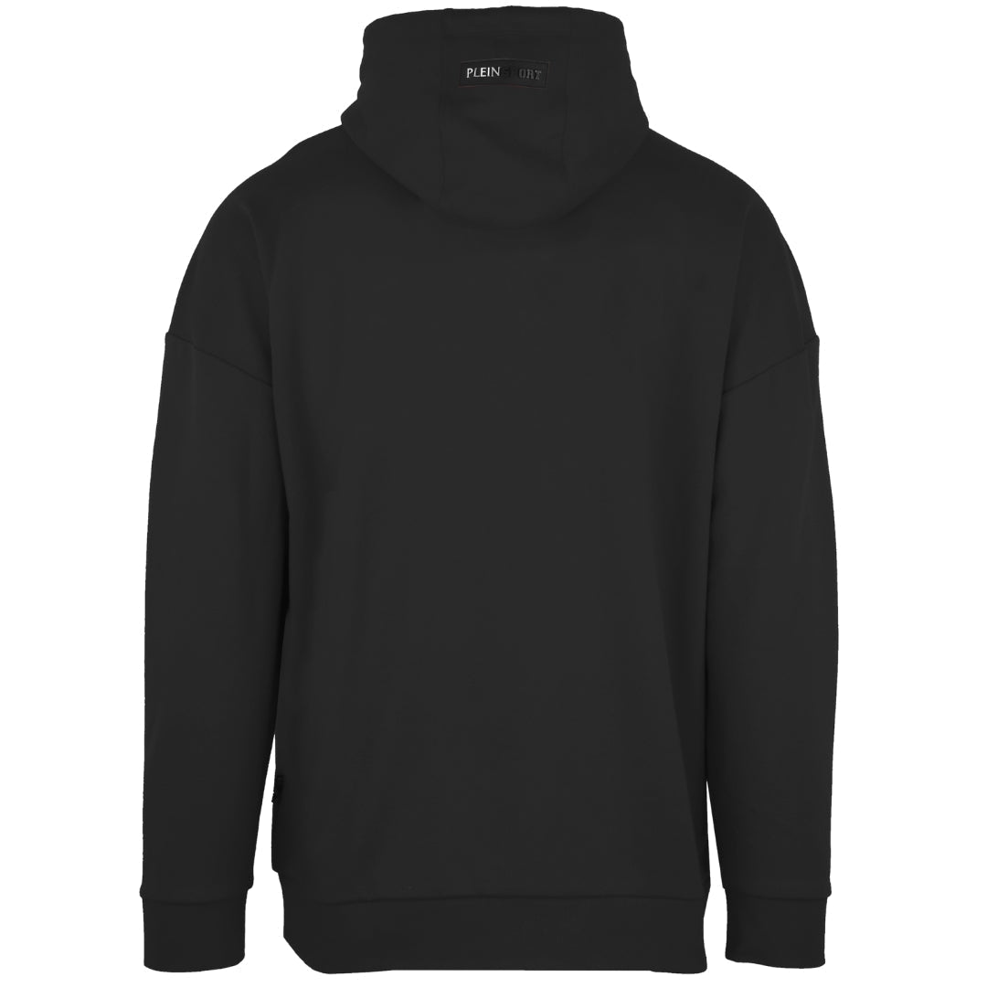 Plein Sport Circle Logo Taped Hood Black Hoodie