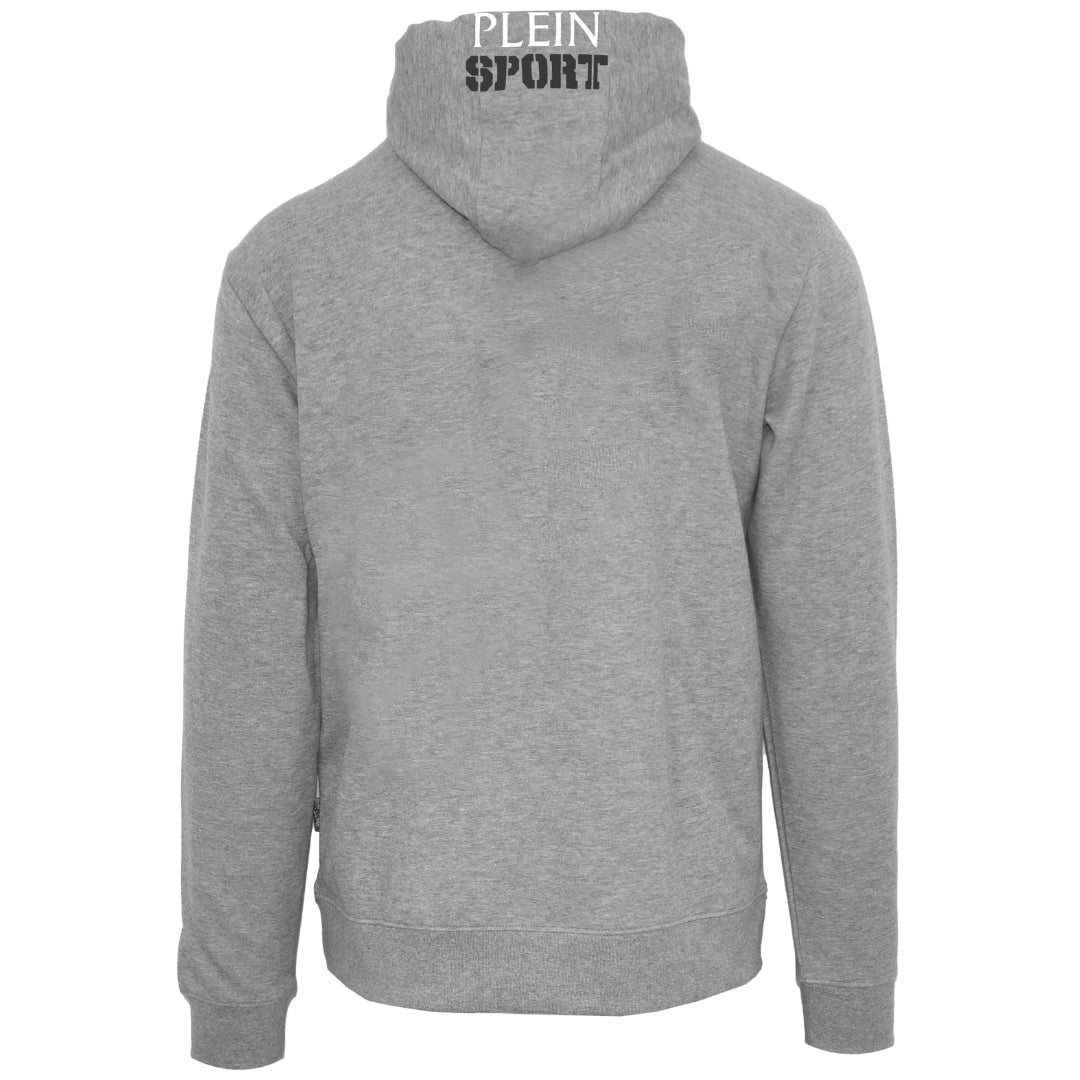 Plein Sport Patch Logo Taped Hood Grey Hoodie S