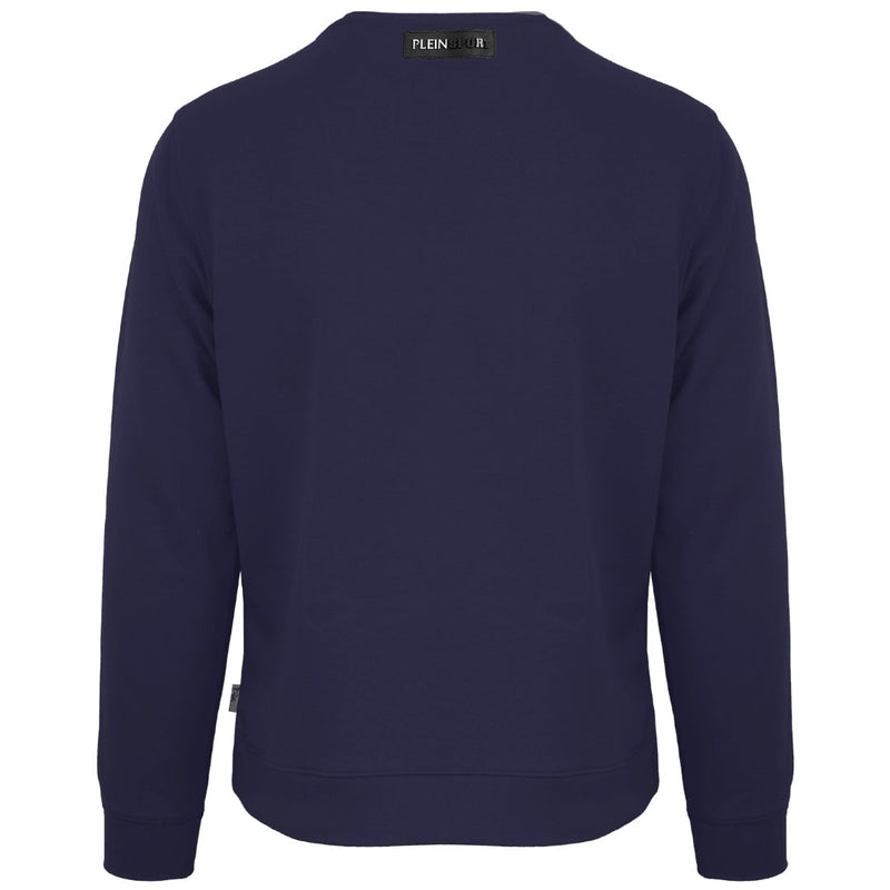 Plein Sport Large Branded Logo Tiger Navy Blue Jumper S