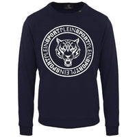 Plein Sport Large Circle Logo Navy Blue Jumper S