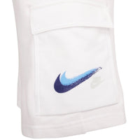 Nike Blue Swoosh Pockets White Shorts S