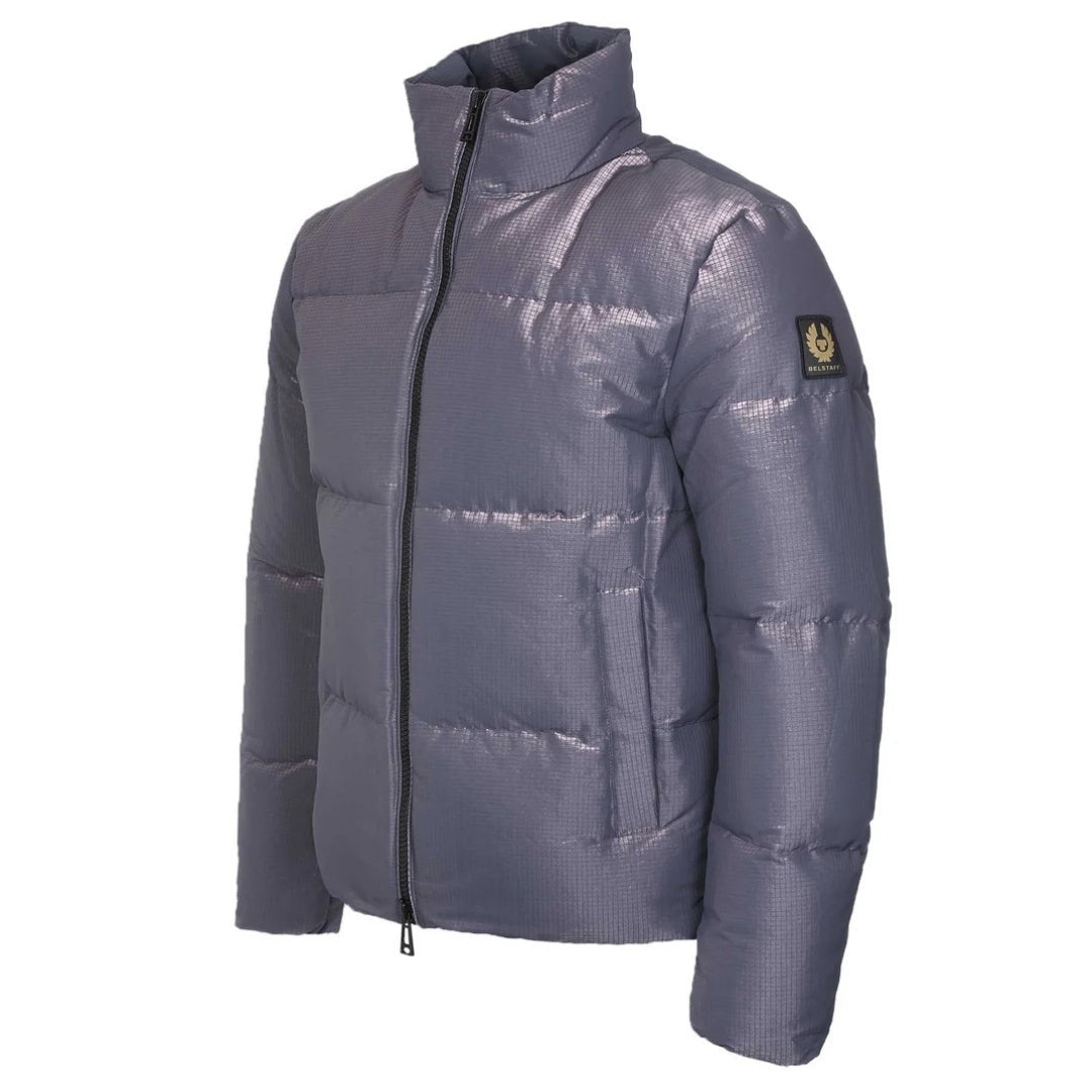 Belstaff Grid Paxton Purple Down Jacket S