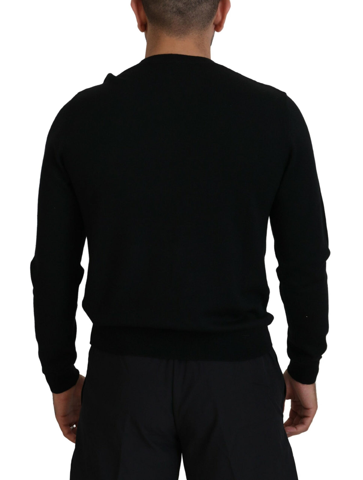 Dsquared² Black Logo Print Long Sleeves Men Pullover Sweater