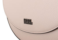 Karl Lagerfeld Elegant Mauve Light Pink Leather Shoulder Bag